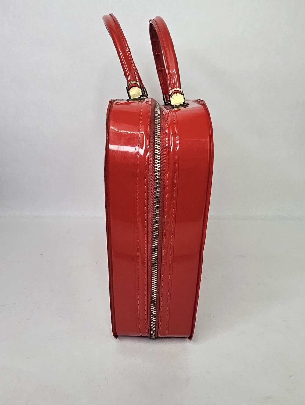 Tolin Vintage 1960 Red Patent Travel Case Tote - Picture 3 of 13